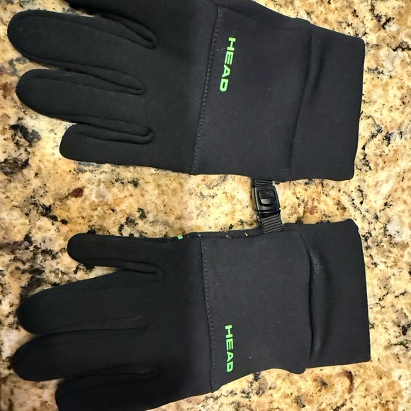 Head Kids' Black gloves with Green Logo - Picture 1 of 2